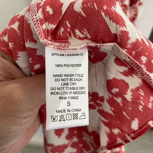 Lush Floral Wrap Maxi MIDI Dress short sleeve small - Picture 8 of 11